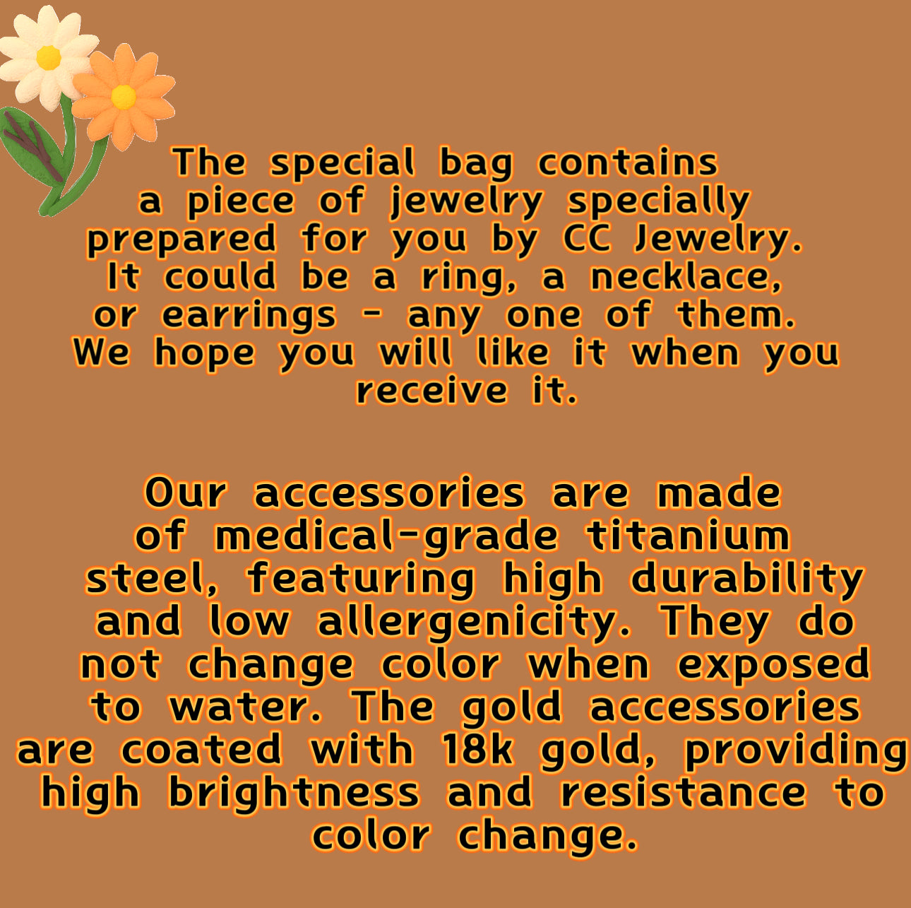 5 bags of titanium steel jewelry items