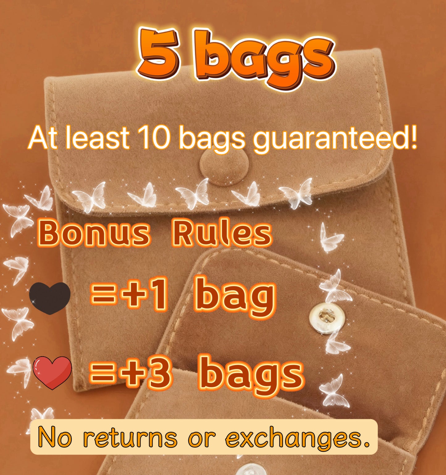 5 bags of titanium steel jewelry items