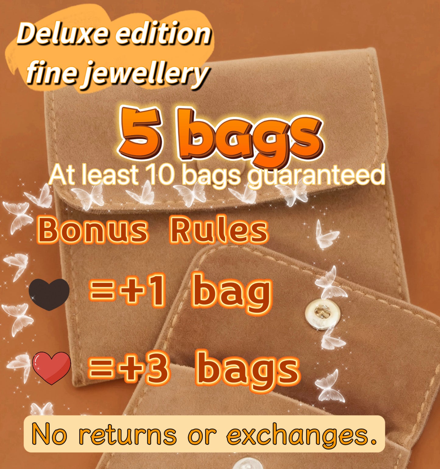5 bags of titanium steel jewelry items(LUXURY)
